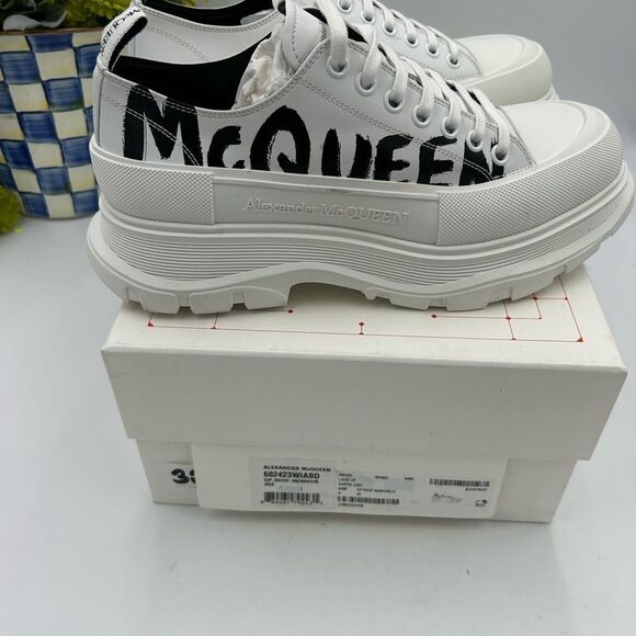 Men’s Alexander, McQueen tread slick graffiti sneakers, size 45 made in Italy - Picture 4 of 10